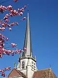 The Bell tower on the Church of Notre-Dame.