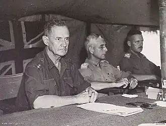 Presiding members of the war crimes trials in Labuan on 20&nbsp;December 1945