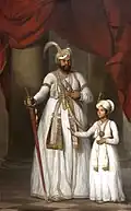 Azim-ud-Daula, Nawab of the Carnatic and his son Azam Jah.