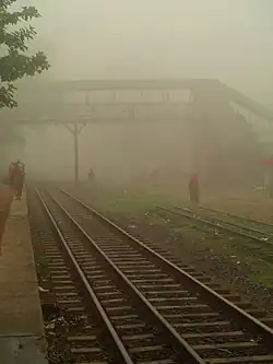 Azimnagar Railway Station in Lalpur Upazila