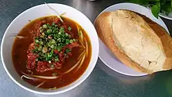 Bò kho served with bánh mì