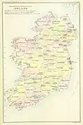 Map of constituencies in Ireland