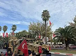 During the celebrations on Vatan Avenue, BMC Kirpi II, one of Turkey's next-generation military vehicles, in procession