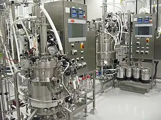 Photo of BTEC's 30L and 300L bioreactor.