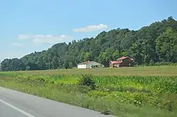 Fields along U.S. Route 52 east of Franklin Furnace