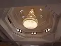 Chandelier inside main area of Temple