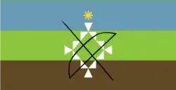 The flag of the Autonomous Guarani Territory of Charagua, Bolivia