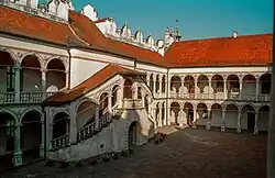 Mannerist arcaded courtyard of the castle