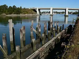 Route 3A bridge over Back River, viewed from the park