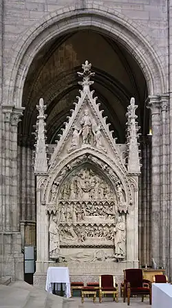 Tomb of Dagobert I, first king buried at St. Denis remade in the 13th century