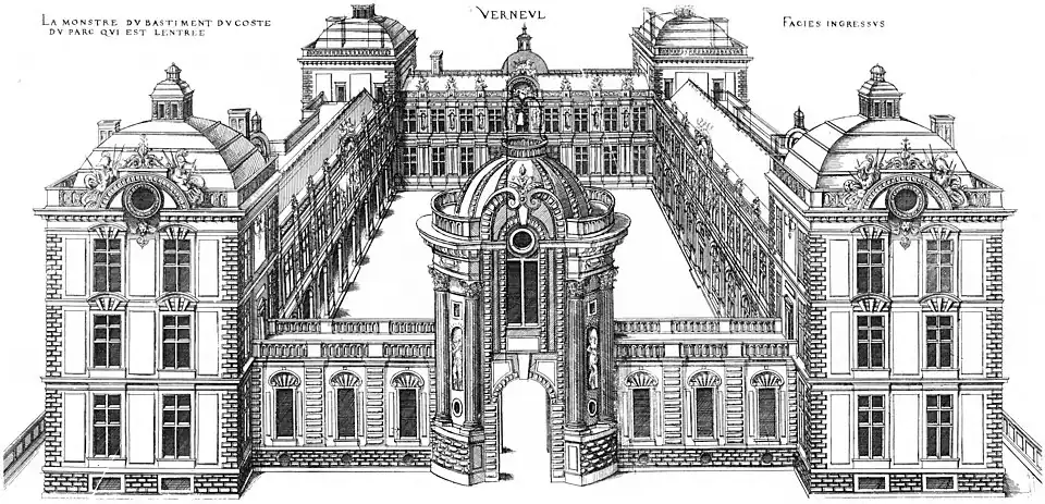 Design for the Château de Verneuil by Jacques Androuet du Cerceau (1576)