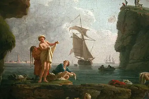 Bathers in a Cave by Joseph Vernet