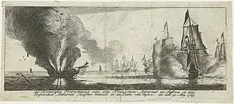 French Admiral Suffren (with the support of Hyder Ali) comes to the aid of Reynier van Vlissingen's Dutch forces against the Admiral Edward Hughes.