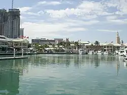 Bayside as seen from the east looking west on Biscayne Bay
