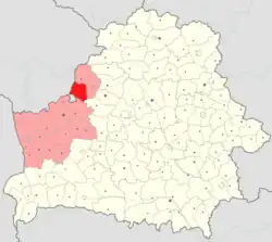 Location of Ashmyany district