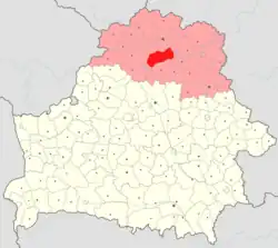 Location of Ushachy district