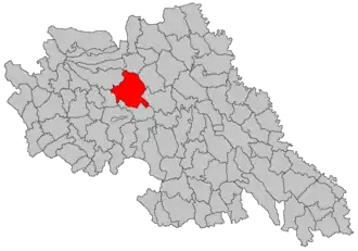 Location in Iași County