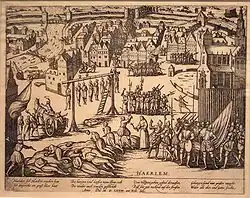 Haarlem soldiers being executed by the Spanish after the siege