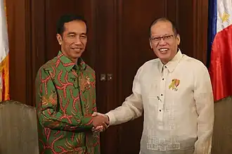 Indonesian President Joko Widodo meeting with President Benigno Aquino III in Manila, February 9, 2015