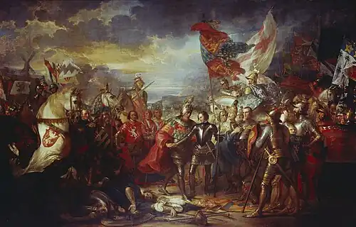 Edward III with the Black Prince after the Battle of Crécy, 1788