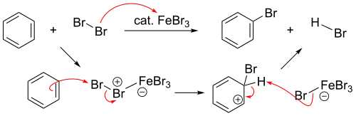 The mechanism for bromination of benzene