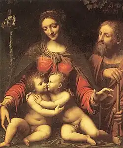 Bernardino Luini, Holy Family with the Infant St John (first half of 16th century), Museo del Prado
