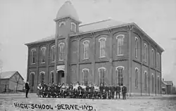 1st Berne High School Building (1888-1939; photo c.1908)