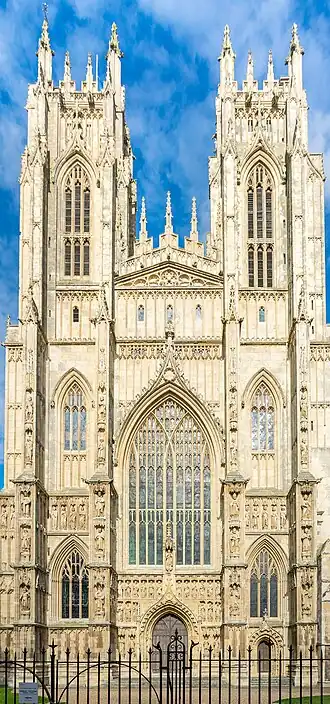 The perpendicular west towers of Beverley Minster (c. 1400)