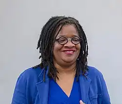 McIver teaches a class at Duke, 2015