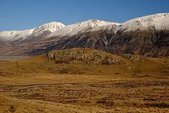 Mt Sunday viewed from the north on Mt Potts