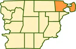 location of Biedma Department in Chubut Province