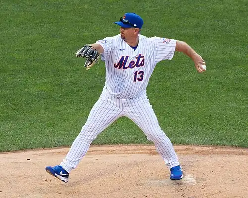 Billy Wagner pitches on Old-Timers' Day, Aug 27 2022 (cropped).jpg