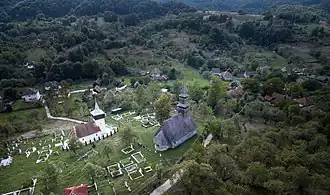 Aerial view of Curechiu village