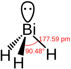 Skeletal formula of bismuthine