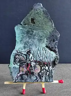 Battle of Racławice (Polish: Bitwa pod Racławicami); miniature painting by Wojciech Łuka; 2023.[33]