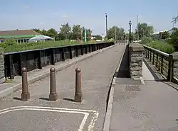 Telescopic rail bridge over the River Parrett, 270&nbsp;m south east of Bridgwater Dock lock