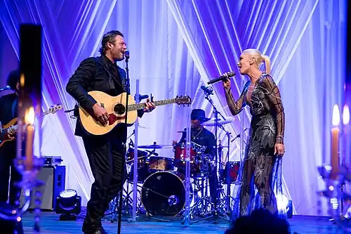 Singers Blake Shelton and Gwen Stefani