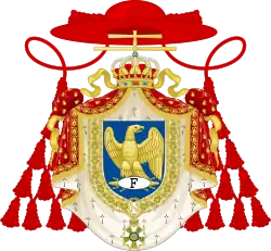 Arms of Cardinal Joseph Fesch as a member of the French imperial family, Grand Almoner of France and a prince of the Empire