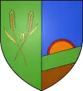 Faultive arms of Andelu, Yvelines, France, featuring a roundel orange.