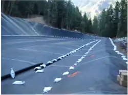 High density polyethylene lining in the repository