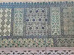 Some of the Iznik tiles inside the Sultan Ahmed Mosque