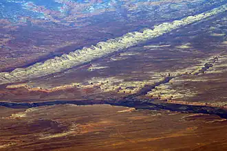 Bluff, Utah and Comb Ridge from the air