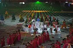 "Utho Jiyo Badho Jeeto", official song of the Games played at the closing ceremony