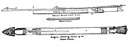 Bomb lance whaling harpoon, pictured in 1878, prominent in the famous whaling legal case Ghen v. Rich