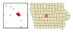 Location of Boone, Iowa