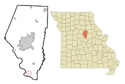 Location of Hartsburg, Missouri