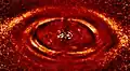 Concentric rings around young star HD 141569A, located some 370 light-years away.[26]