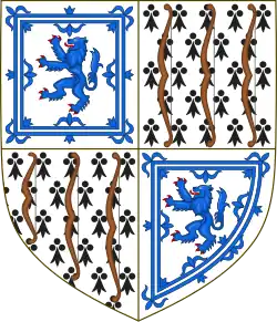 Bowes-Lyon family: bows and lions