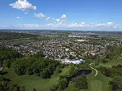 An aerial view of the Legacy neighbourhood in Box Grove