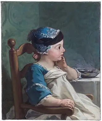 Boy in a Child's Chair or Portrait de Jean-Bernard Restout (1736)